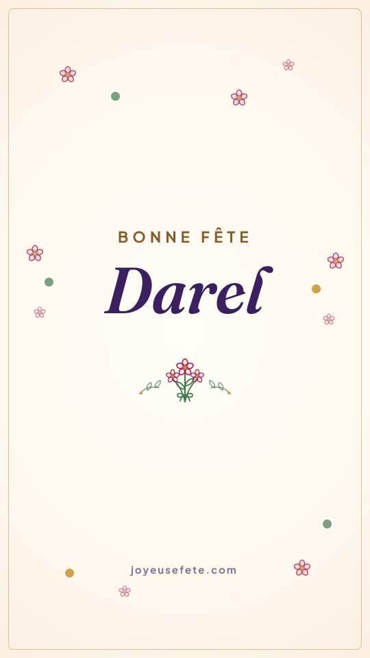 Image « Bonne fête Darel » au format story