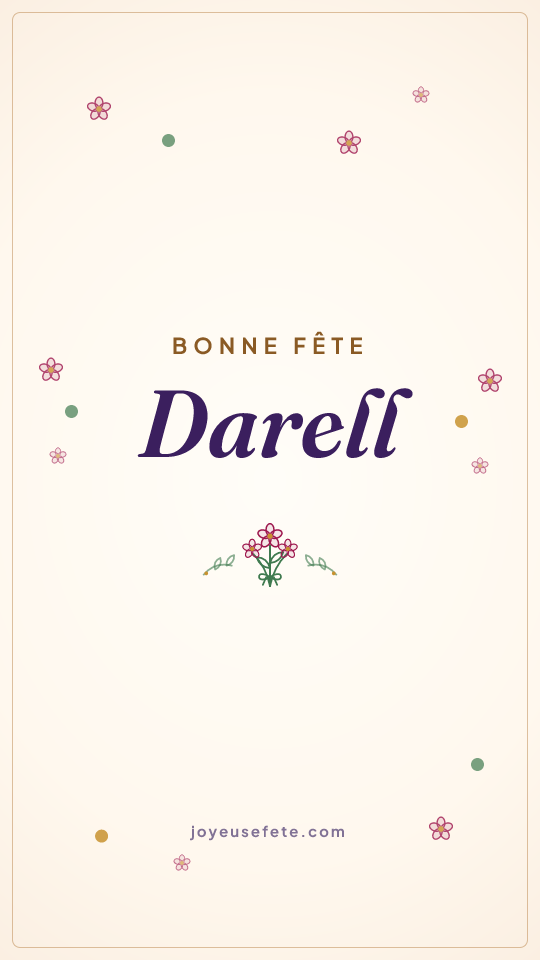 Image « Bonne fête Darell » au format story