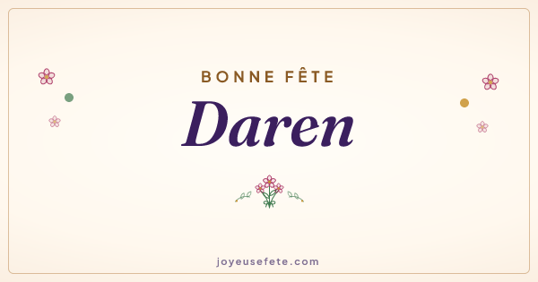 Image « Bonne fête Daren » au format large