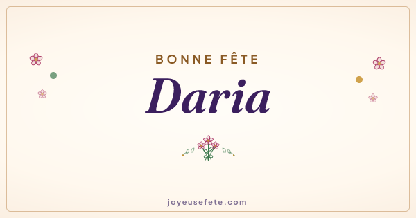 Image « Bonne fête Daria » au format large