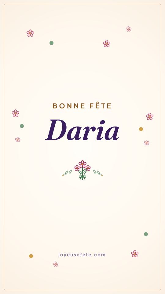 Image « Bonne fête Daria » au format story