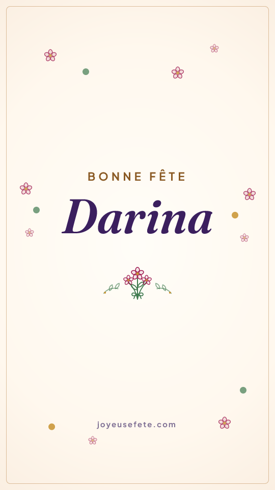 Image « Bonne fête Darina » au format story