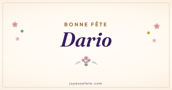 Image « Bonne fête Dario » au format large