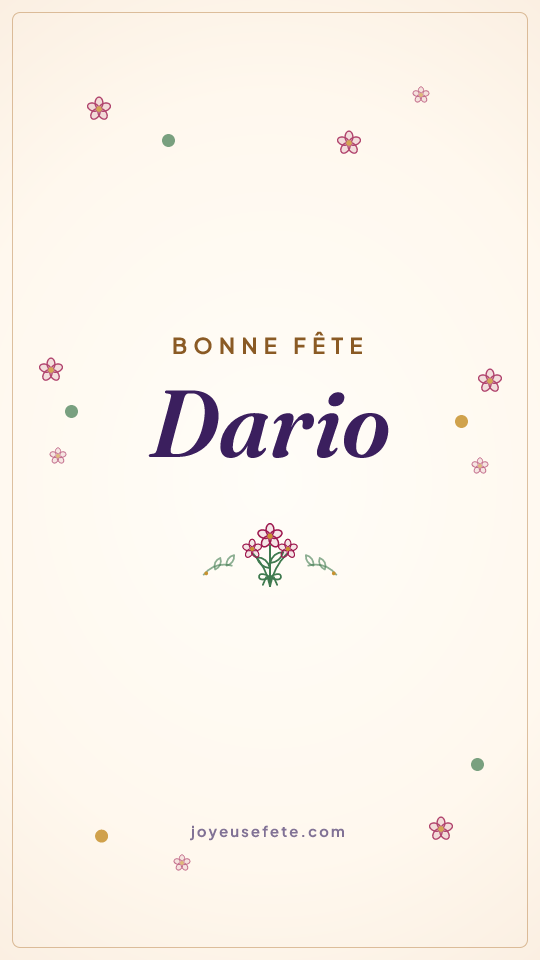 Image « Bonne fête Dario » au format story