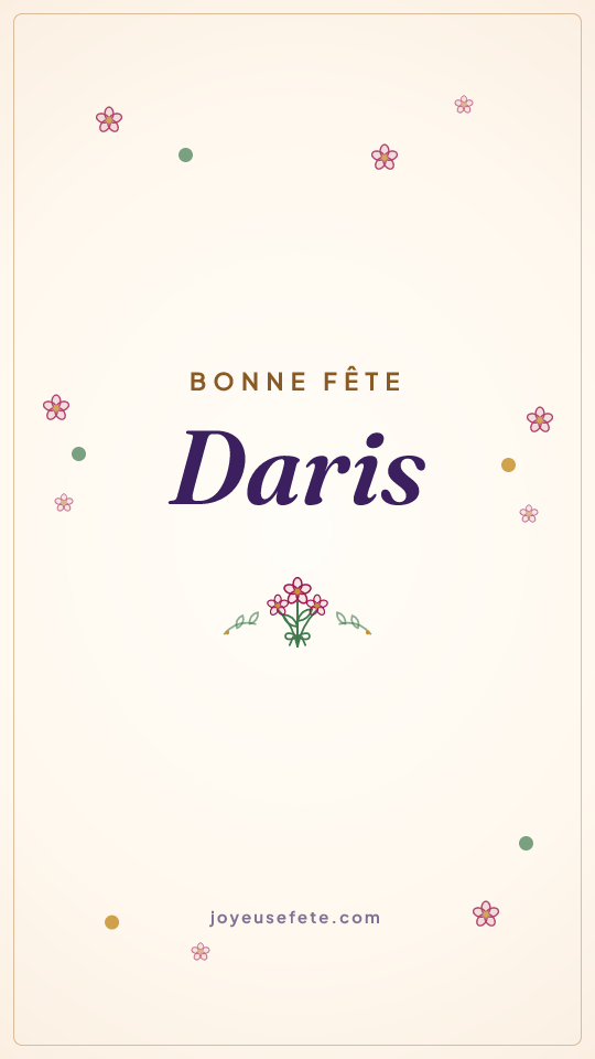 Image « Bonne fête Daris » au format story
