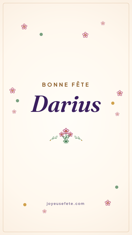 Image « Bonne fête Darius » au format story