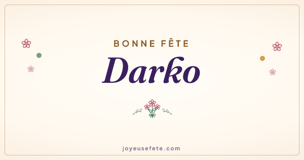 Image « Bonne fête Darko » au format large