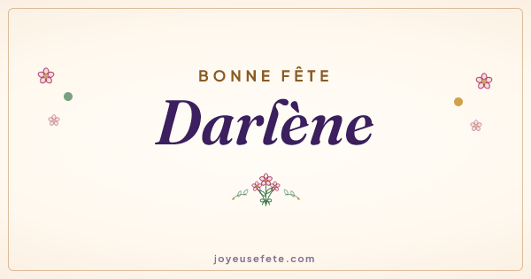Image « Bonne fête Darlène » au format large