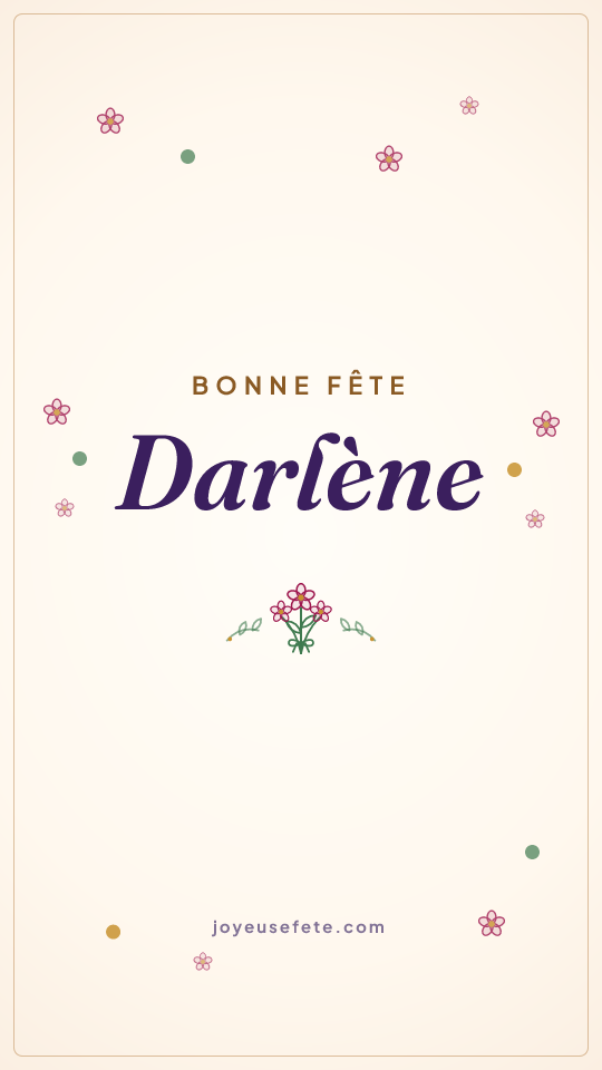 Image « Bonne fête Darlène » au format story