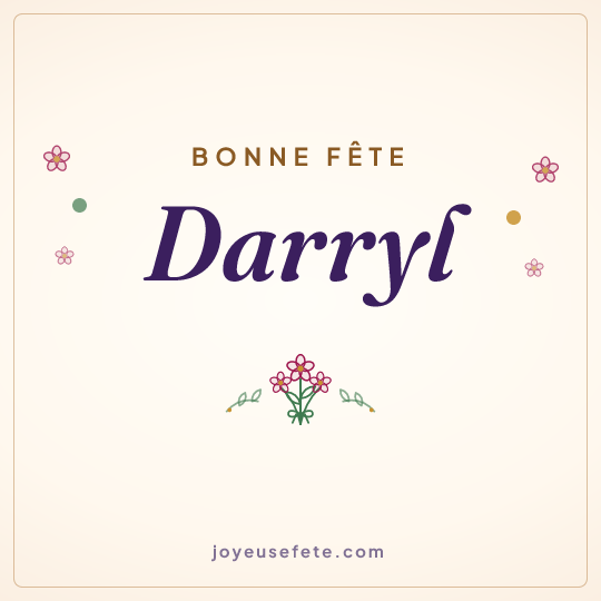 Image carrée « Bonne fête Darryl » pour WhatsApp