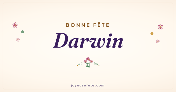 Image « Bonne fête Darwin » au format large