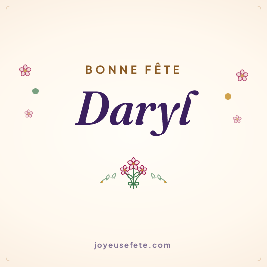 Image carrée « Bonne fête Daryl » pour WhatsApp
