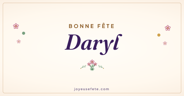 Image « Bonne fête Daryl » au format large