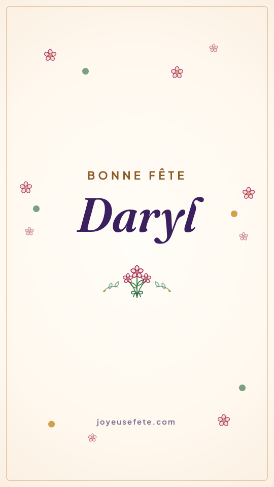 Image « Bonne fête Daryl » au format story