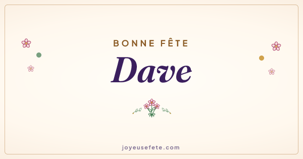Image « Bonne fête Dave » au format large