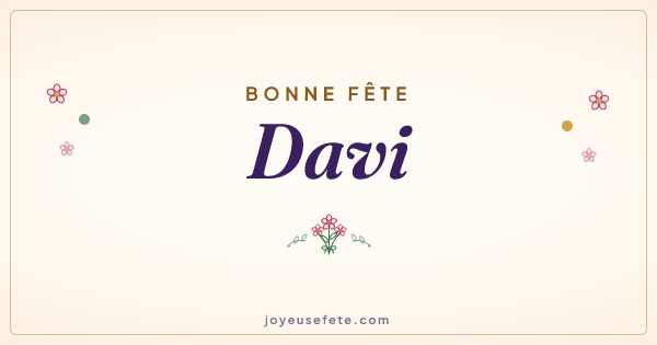 Image « Bonne fête Davi » au format large