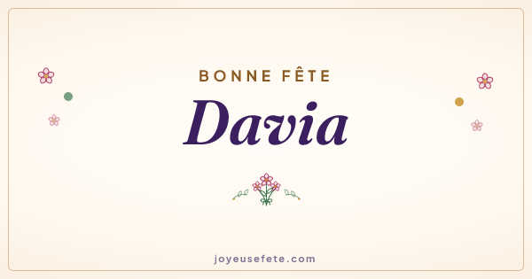 Image « Bonne fête Davia » au format large