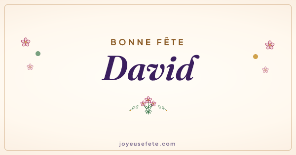 Image « Bonne fête David » au format large