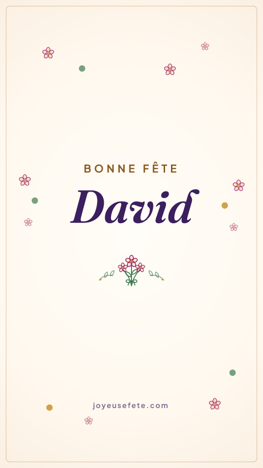 Image « Bonne fête David » au format story
