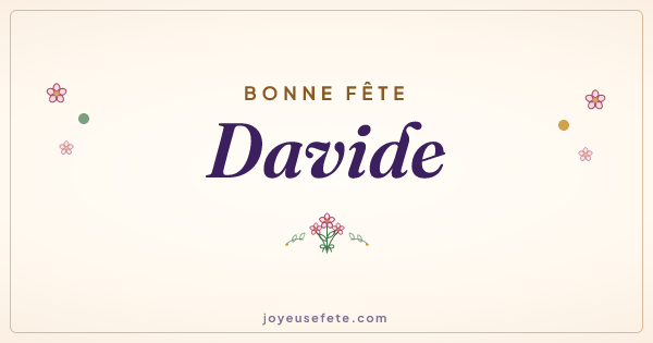 Image « Bonne fête Davide » au format large
