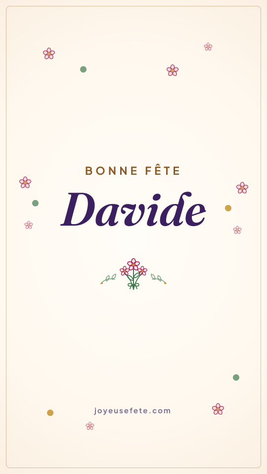 Image « Bonne fête Davide » au format story