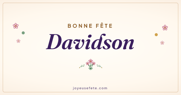Image « Bonne fête Davidson » au format large