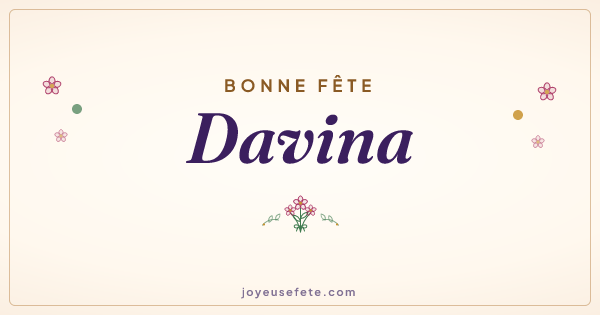 Image « Bonne fête Davina » au format large