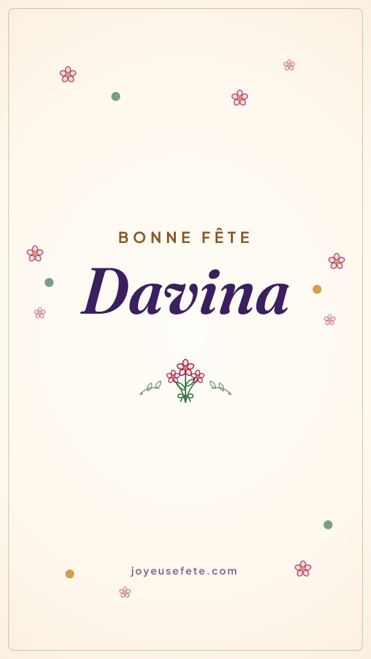 Image « Bonne fête Davina » au format story
