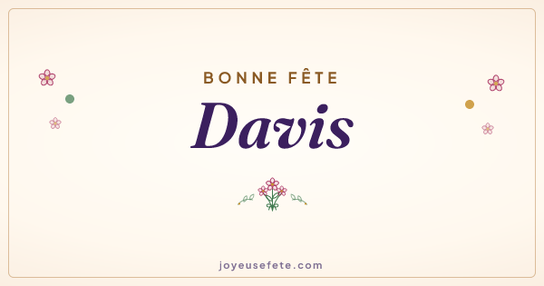 Image « Bonne fête Davis » au format large