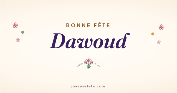 Image « Bonne fête Dawoud » au format large