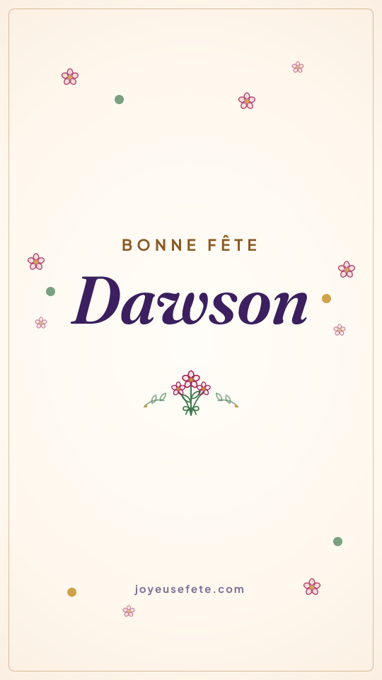 Image « Bonne fête Dawson » au format story
