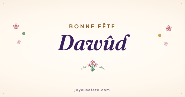 Image « Bonne fête Dawûd » au format large