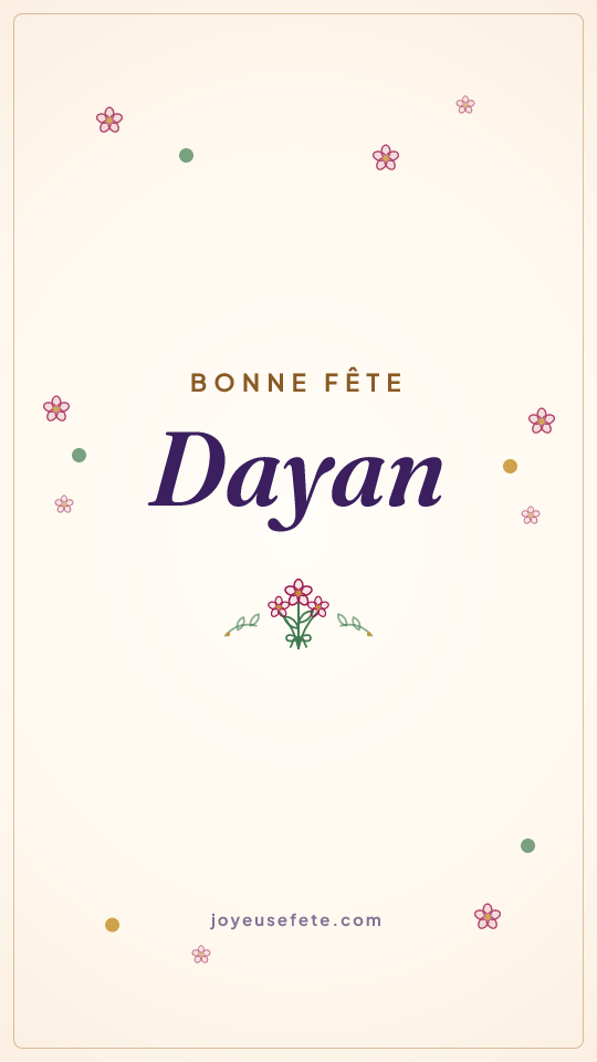 Image « Bonne fête Dayan » au format story
