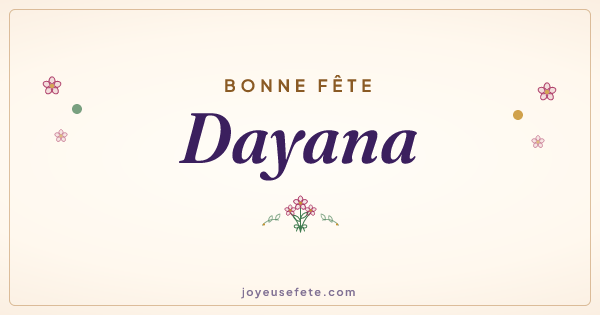 Image « Bonne fête Dayana » au format large