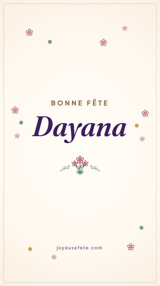 Image « Bonne fête Dayana » au format story