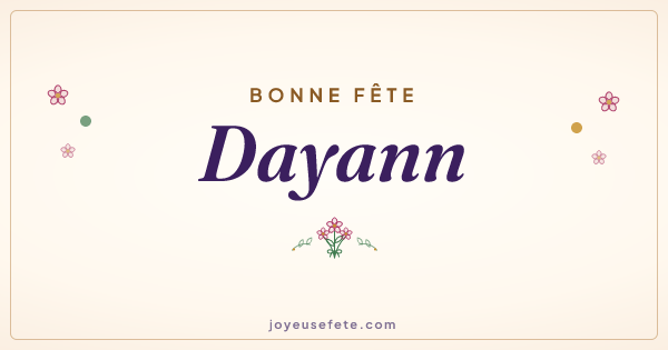 Image « Bonne fête Dayann » au format large