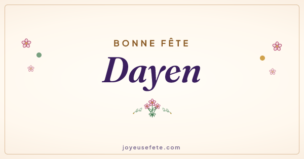 Image « Bonne fête Dayen » au format large