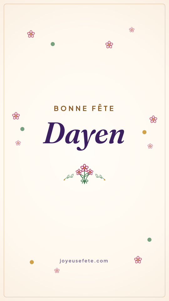 Image « Bonne fête Dayen » au format story