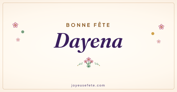 Image « Bonne fête Dayena » au format large