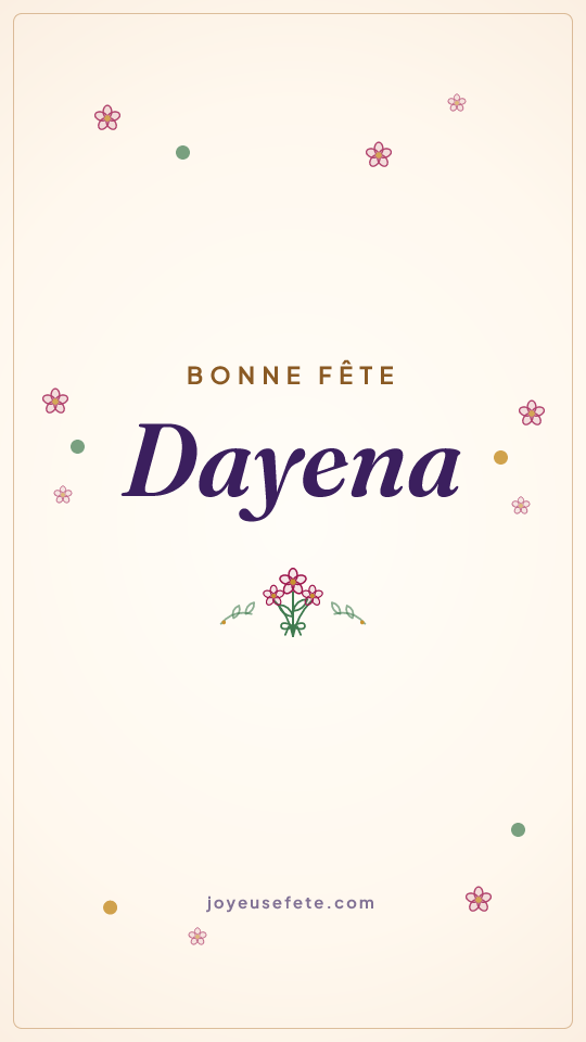 Image « Bonne fête Dayena » au format story