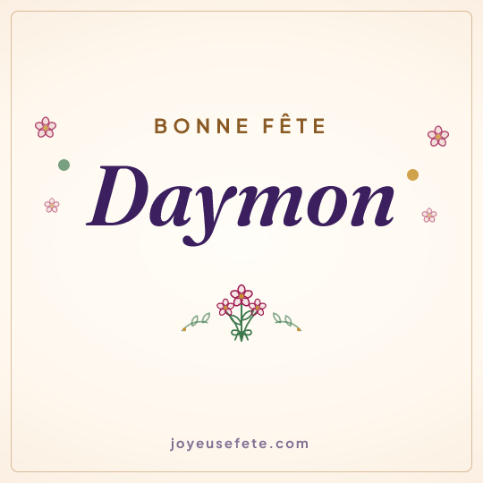 Image carrée « Bonne fête Daymon » pour WhatsApp