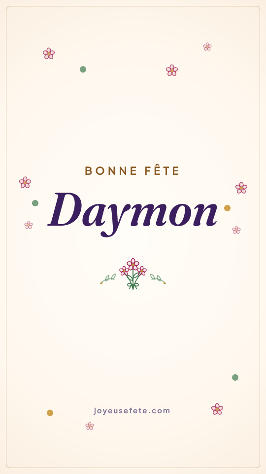Image « Bonne fête Daymon » au format story
