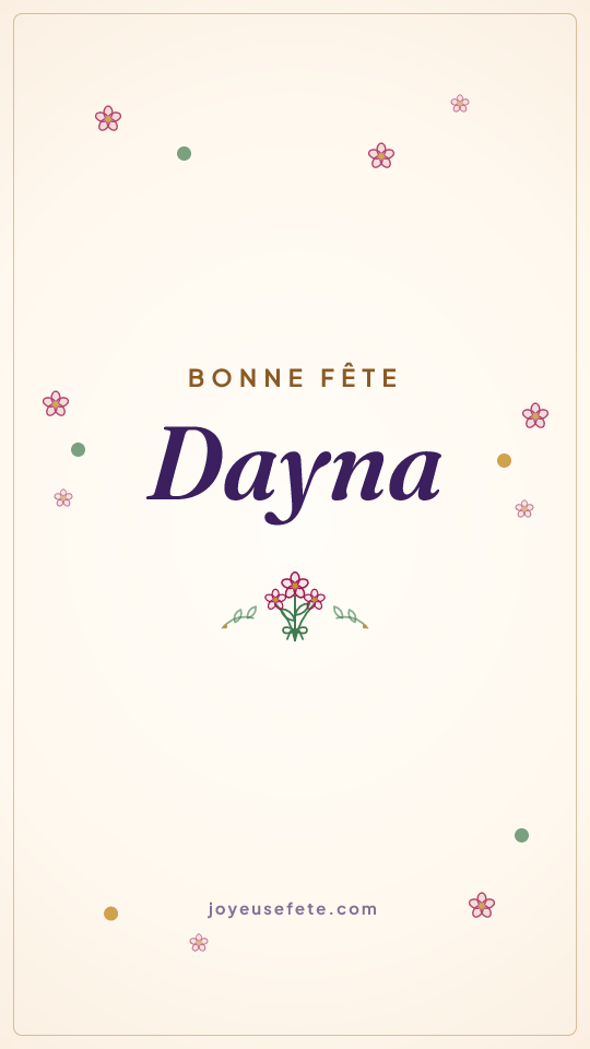 Image « Bonne fête Dayna » au format story
