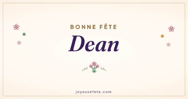 Image « Bonne fête Dean » au format large