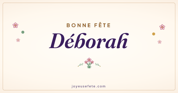 Image « Bonne fête Déborah » au format large