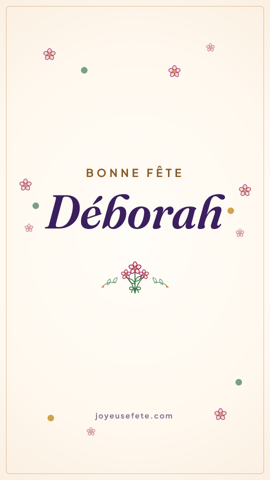 Image « Bonne fête Déborah » au format story