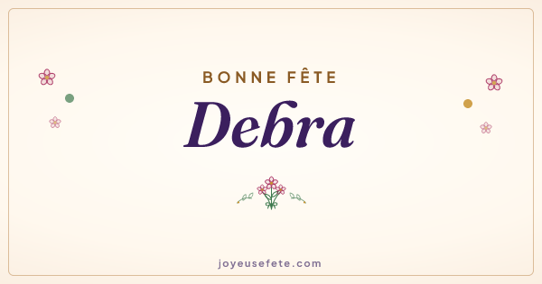 Image « Bonne fête Debra » au format large