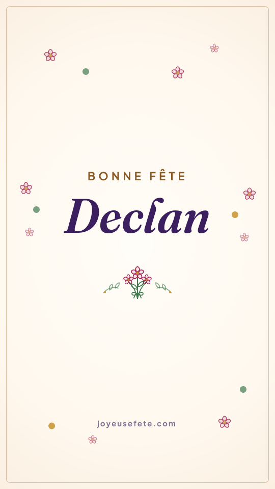 Image « Bonne fête Declan » au format story