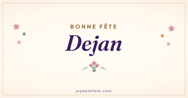 Image « Bonne fête Dejan » au format large