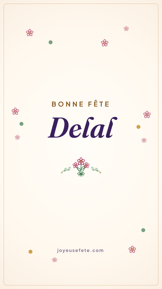 Image « Bonne fête Delal » au format story
